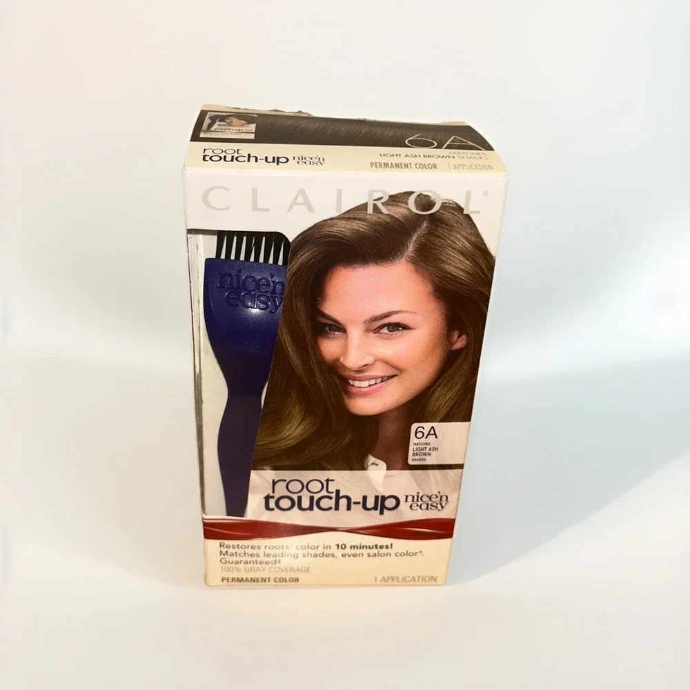 CLAIROL ROOT TOUCH-UP NICE'N EASY 6A MATCHES LIGHT ASH BROWN SHADES NIB‎